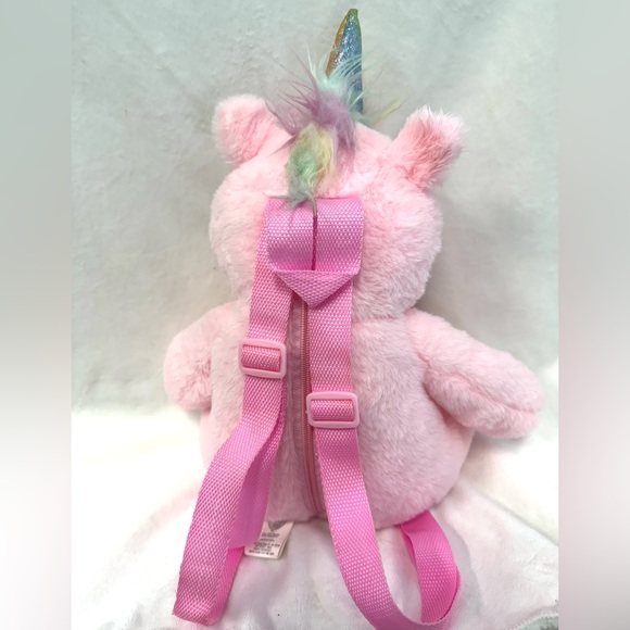 Carried Away Bags Pink Plush Unicorn Backpack - Picture 2 of 5